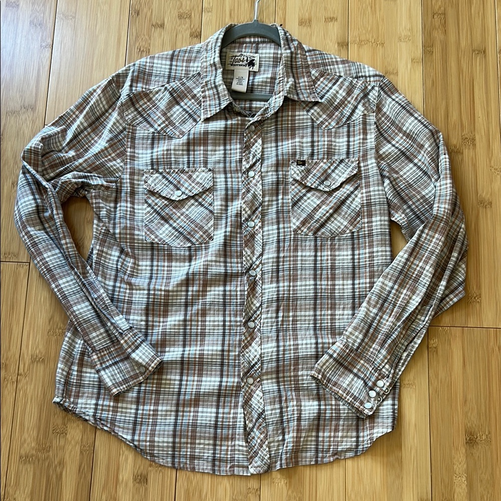 Vintage 70s Westernwear Plaid Button-Down Shirt Men’s